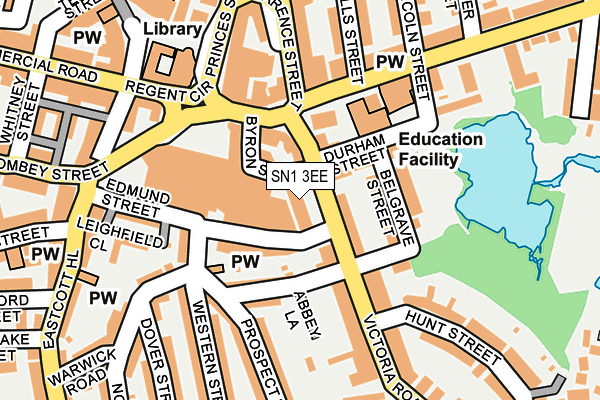 SN1 3EE map - OS OpenMap – Local (Ordnance Survey) SN1 3EE map - OS OpenMap – Local (Ordnance Survey)