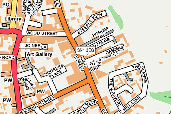 SN1 3EG map - OS OpenMap – Local (Ordnance Survey) SN1 3EG map - OS OpenMap – Local (Ordnance Survey)