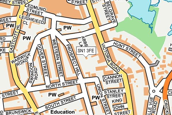 SN1 3FE map - OS OpenMap – Local (Ordnance Survey) SN1 3FE map - OS OpenMap – Local (Ordnance Survey)