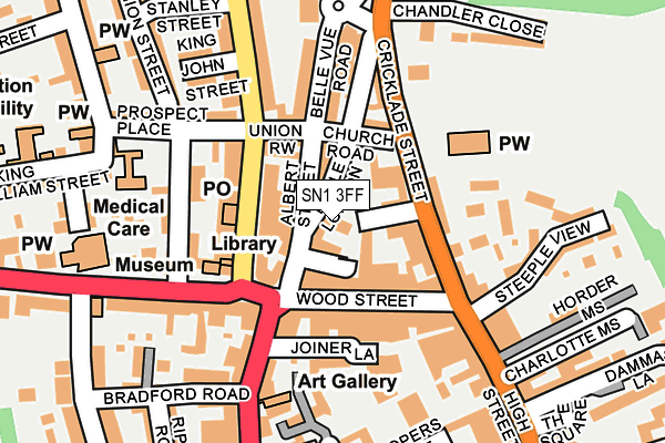 SN1 3FF map - OS OpenMap – Local (Ordnance Survey) SN1 3FF map - OS OpenMap – Local (Ordnance Survey)