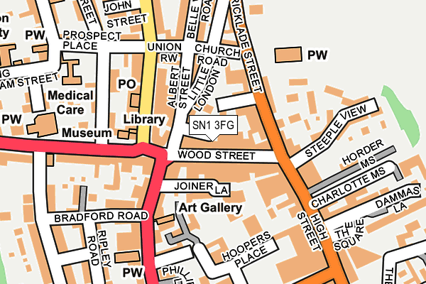 SN1 3FG map - OS OpenMap – Local (Ordnance Survey) SN1 3FG map - OS OpenMap – Local (Ordnance Survey)