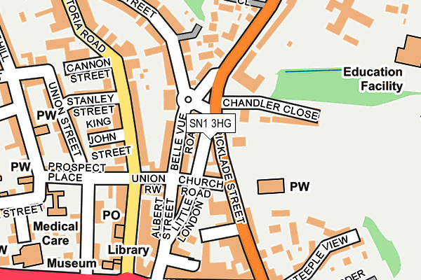SN1 3HG map - OS OpenMap – Local (Ordnance Survey) SN1 3HG map - OS OpenMap – Local (Ordnance Survey)