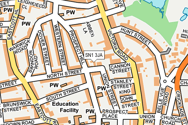 SN1 3JA map - OS OpenMap – Local (Ordnance Survey) SN1 3JA map - OS OpenMap – Local (Ordnance Survey)