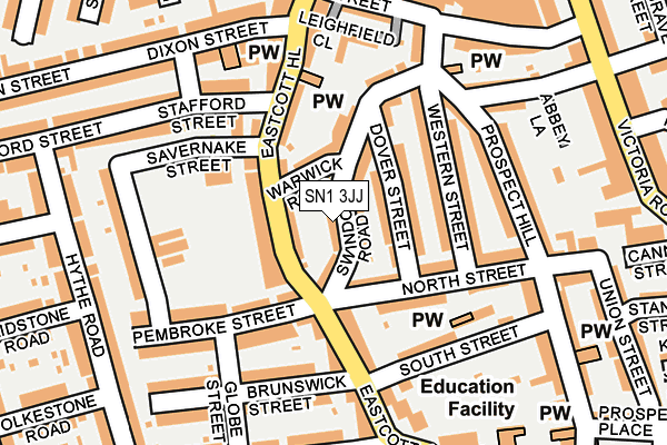 SN1 3JJ map - OS OpenMap – Local (Ordnance Survey) SN1 3JJ map - OS OpenMap – Local (Ordnance Survey)