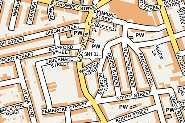 SN1 3JL map - OS OpenMap – Local (Ordnance Survey)