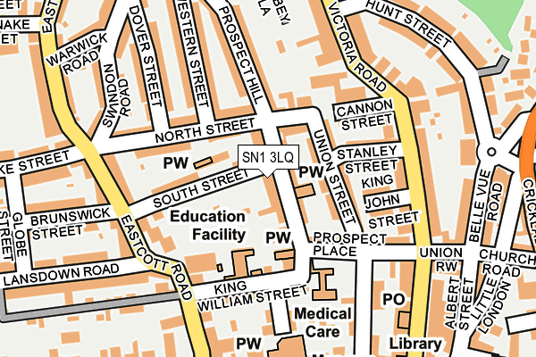 SN1 3LQ map - OS OpenMap – Local (Ordnance Survey) SN1 3LQ map - OS OpenMap – Local (Ordnance Survey)