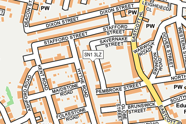 SN1 3LZ map - OS OpenMap – Local (Ordnance Survey) SN1 3LZ map - OS OpenMap – Local (Ordnance Survey)