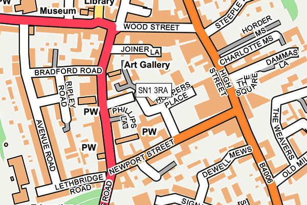 SN1 3RA map - OS OpenMap – Local (Ordnance Survey)