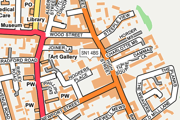 SN1 4BS map - OS OpenMap – Local (Ordnance Survey)