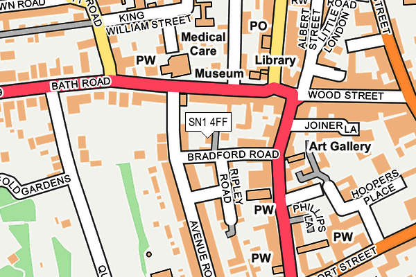 SN1 4FF map - OS OpenMap – Local (Ordnance Survey) SN1 4FF map - OS OpenMap – Local (Ordnance Survey)