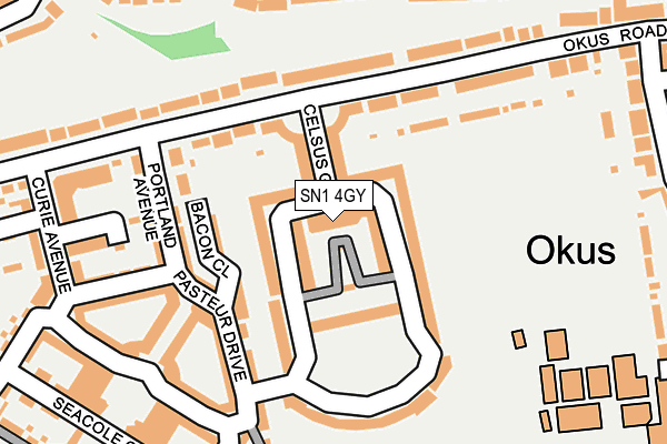 SN1 4GY map - OS OpenMap – Local (Ordnance Survey) SN1 4GY map - OS OpenMap – Local (Ordnance Survey)