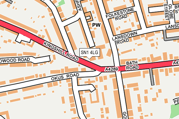 SN1 4LG map - OS OpenMap – Local (Ordnance Survey) SN1 4LG map - OS OpenMap – Local (Ordnance Survey)