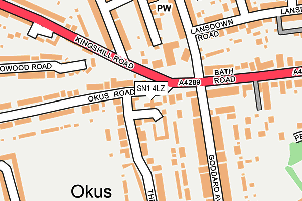 SN1 4LZ map - OS OpenMap – Local (Ordnance Survey) SN1 4LZ map - OS OpenMap – Local (Ordnance Survey)