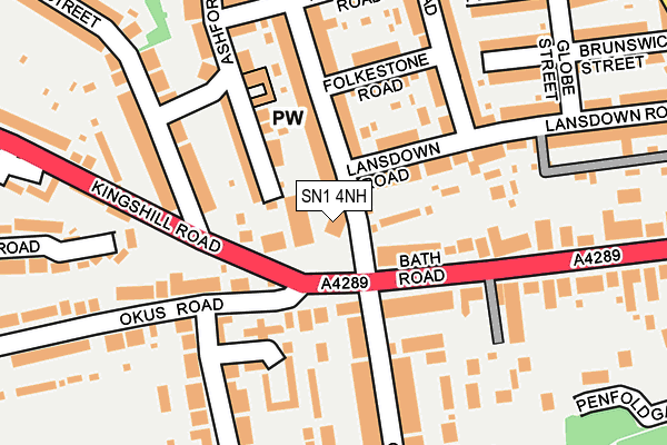SN1 4NH map - OS OpenMap – Local (Ordnance Survey) SN1 4NH map - OS OpenMap – Local (Ordnance Survey)
