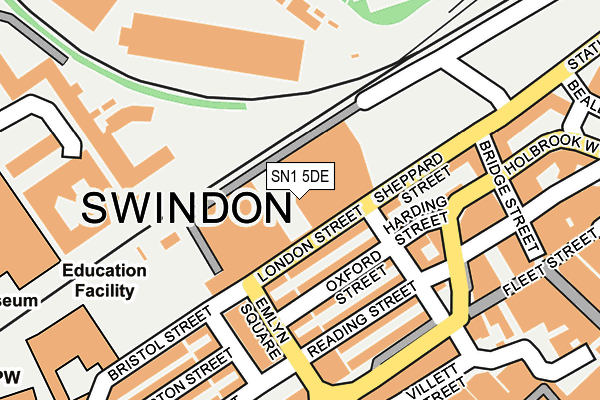 SN1 5DE map - OS OpenMap – Local (Ordnance Survey) SN1 5DE map - OS OpenMap – Local (Ordnance Survey)