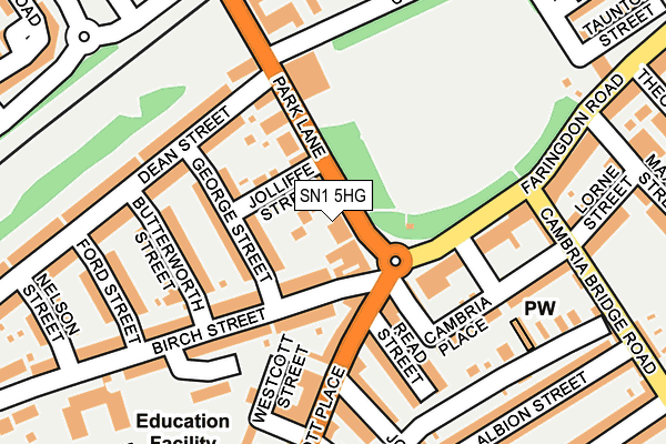 SN1 5HG map - OS OpenMap – Local (Ordnance Survey) SN1 5HG map - OS OpenMap – Local (Ordnance Survey)