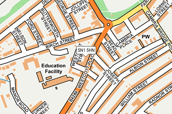 SN1 5HN map - OS OpenMap – Local (Ordnance Survey) SN1 5HN map - OS OpenMap – Local (Ordnance Survey)