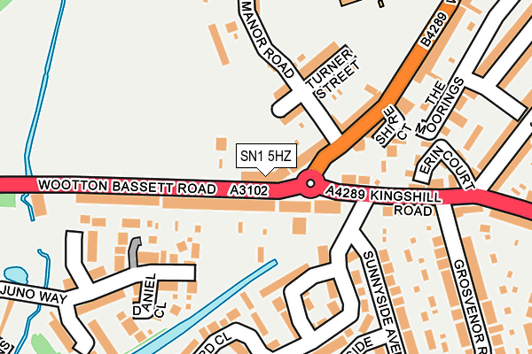 SN1 5HZ map - OS OpenMap – Local (Ordnance Survey)