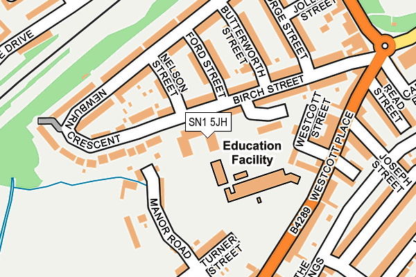 SN1 5JH map - OS OpenMap – Local (Ordnance Survey)