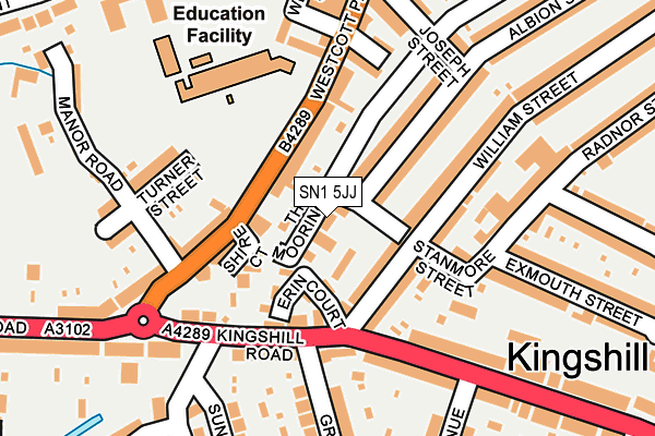 SN1 5JJ map - OS OpenMap – Local (Ordnance Survey) SN1 5JJ map - OS OpenMap – Local (Ordnance Survey)