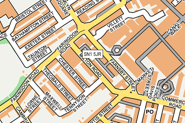 SN1 5JR map - OS OpenMap – Local (Ordnance Survey) SN1 5JR map - OS OpenMap – Local (Ordnance Survey)