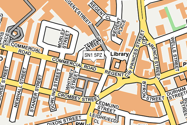 SN1 5PZ map - OS OpenMap – Local (Ordnance Survey) SN1 5PZ map - OS OpenMap – Local (Ordnance Survey)