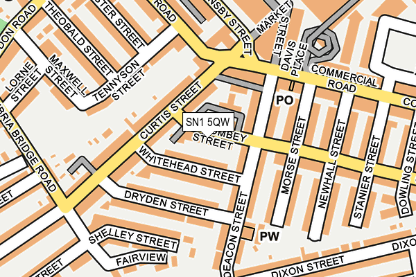 SN1 5QW map - OS OpenMap – Local (Ordnance Survey) SN1 5QW map - OS OpenMap – Local (Ordnance Survey)