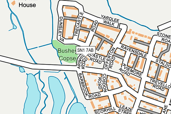 SN1 7AB map - OS OpenMap – Local (Ordnance Survey) SN1 7AB map - OS OpenMap – Local (Ordnance Survey)