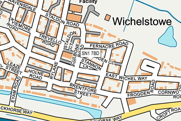 SN1 7BD map - OS OpenMap – Local (Ordnance Survey)