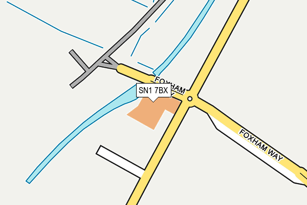 SN1 7BX map - OS OpenMap – Local (Ordnance Survey) SN1 7BX map - OS OpenMap – Local (Ordnance Survey)