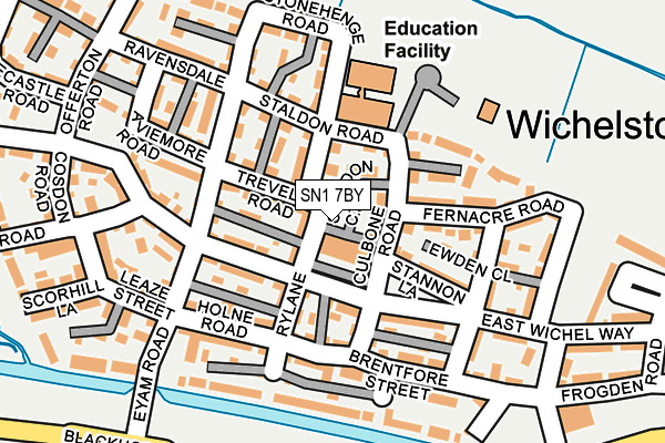 SN1 7BY map - OS OpenMap – Local (Ordnance Survey) SN1 7BY map - OS OpenMap – Local (Ordnance Survey)