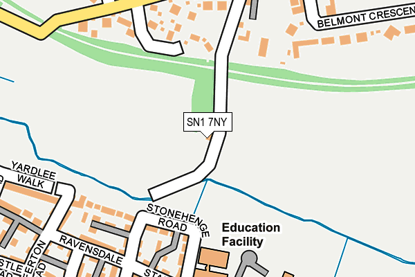 SN1 7NY map - OS OpenMap – Local (Ordnance Survey) SN1 7NY map - OS OpenMap – Local (Ordnance Survey)