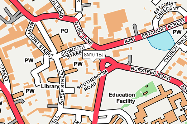 SN10 1EJ map - OS OpenMap – Local (Ordnance Survey) SN10 1EJ map - OS OpenMap – Local (Ordnance Survey)