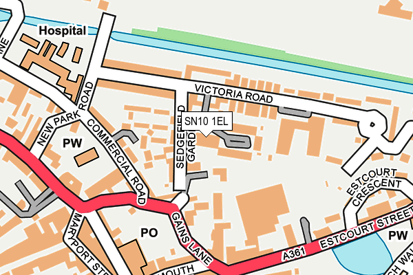 SN10 1EL map - OS OpenMap – Local (Ordnance Survey) SN10 1EL map - OS OpenMap – Local (Ordnance Survey)