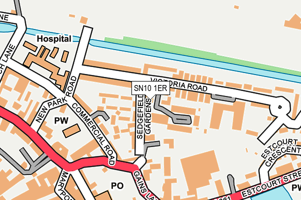 SN10 1ER map - OS OpenMap – Local (Ordnance Survey) SN10 1ER map - OS OpenMap – Local (Ordnance Survey)