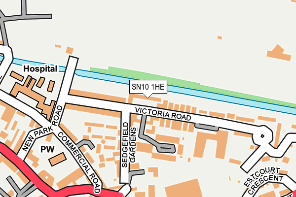 SN10 1HE map - OS OpenMap – Local (Ordnance Survey) SN10 1HE map - OS OpenMap – Local (Ordnance Survey)
