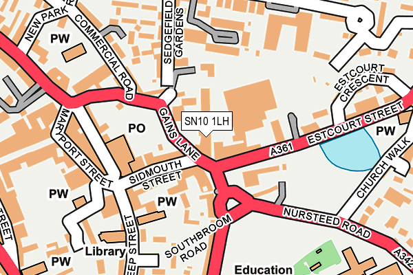 SN10 1LH map - OS OpenMap – Local (Ordnance Survey) SN10 1LH map - OS OpenMap – Local (Ordnance Survey)
