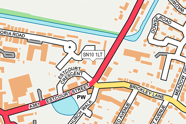SN10 1LT map - OS OpenMap – Local (Ordnance Survey) SN10 1LT map - OS OpenMap – Local (Ordnance Survey)