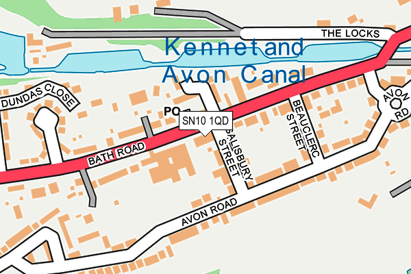 SN10 1QD map - OS OpenMap – Local (Ordnance Survey) SN10 1QD map - OS OpenMap – Local (Ordnance Survey)