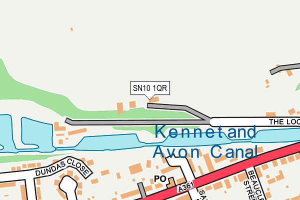 SN10 1QR map - OS OpenMap – Local (Ordnance Survey) SN10 1QR map - OS OpenMap – Local (Ordnance Survey)