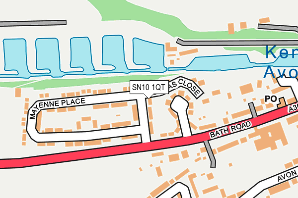 SN10 1QT map - OS OpenMap – Local (Ordnance Survey)