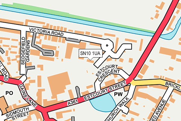 SN10 1UA map - OS OpenMap – Local (Ordnance Survey) SN10 1UA map - OS OpenMap – Local (Ordnance Survey)
