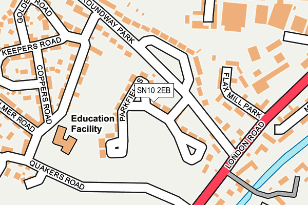 SN10 2EB map - OS OpenMap – Local (Ordnance Survey) SN10 2EB map - OS OpenMap – Local (Ordnance Survey)