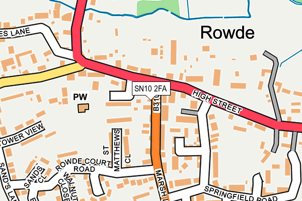 SN10 2FA map - OS OpenMap – Local (Ordnance Survey) SN10 2FA map - OS OpenMap – Local (Ordnance Survey)