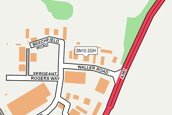 SN10 2GH map - OS OpenMap – Local (Ordnance Survey) SN10 2GH map - OS OpenMap – Local (Ordnance Survey)