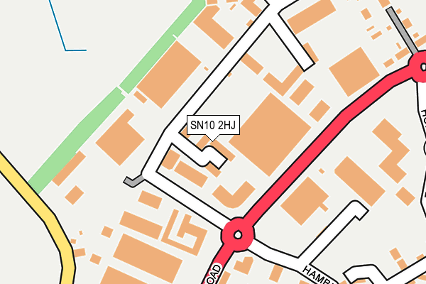 SN10 2HJ map - OS OpenMap – Local (Ordnance Survey) SN10 2HJ map - OS OpenMap – Local (Ordnance Survey)