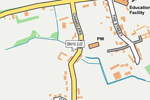 SN10 2JZ map - OS OpenMap – Local (Ordnance Survey) SN10 2JZ map - OS OpenMap – Local (Ordnance Survey)