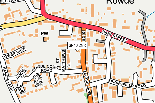 SN10 2NR map - OS OpenMap – Local (Ordnance Survey)