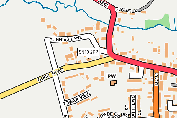 SN10 2PP map - OS OpenMap – Local (Ordnance Survey) SN10 2PP map - OS OpenMap – Local (Ordnance Survey)