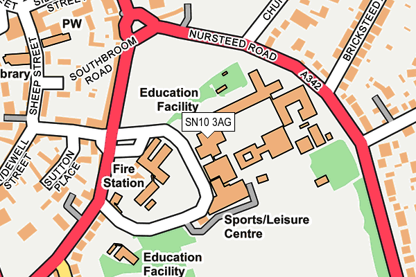 SN10 3AG map - OS OpenMap – Local (Ordnance Survey) SN10 3AG map - OS OpenMap – Local (Ordnance Survey)